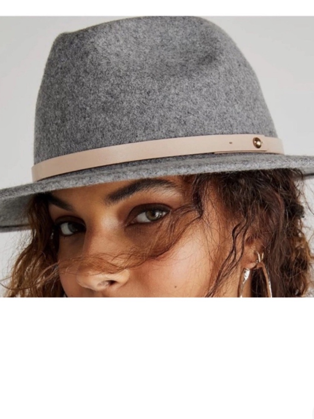 Free People Wythe Leather Band Felt Hat